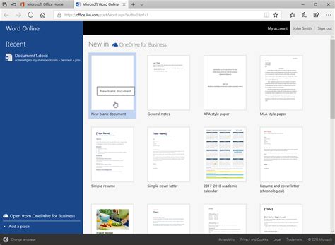 microsoft account word online free.